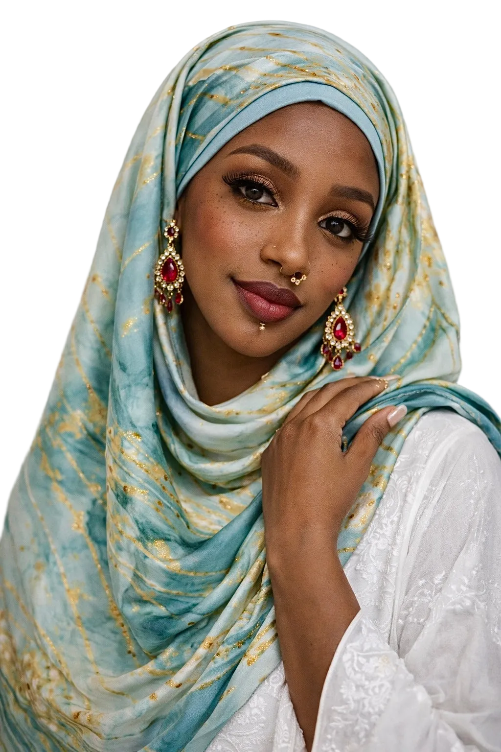 Marbled elegance hijab/scarf