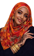 Orange radiance hijab/scarf