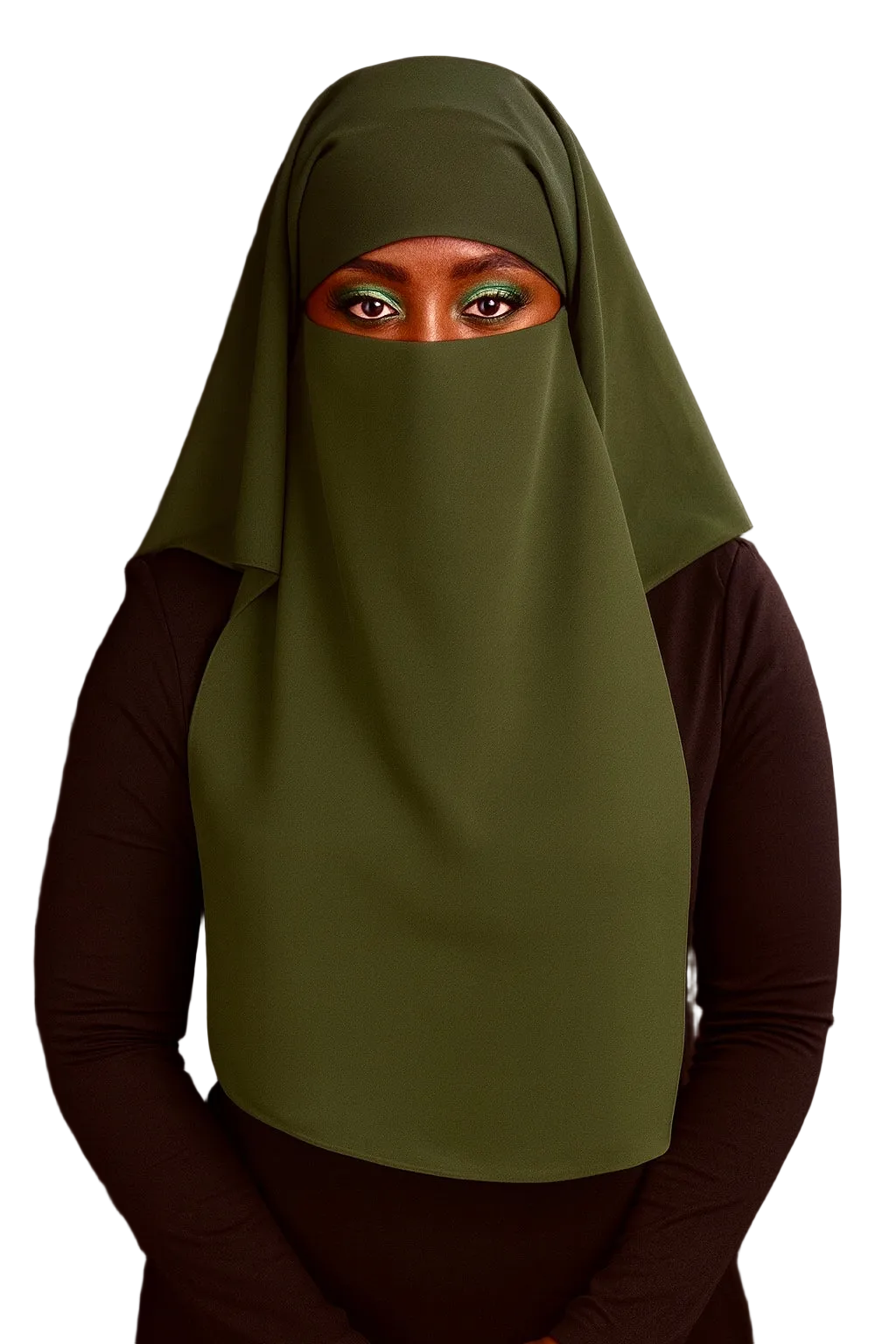 MyBatua Saudi Niqab In Breathable Georgette 1pc Face Veil (11 colors)