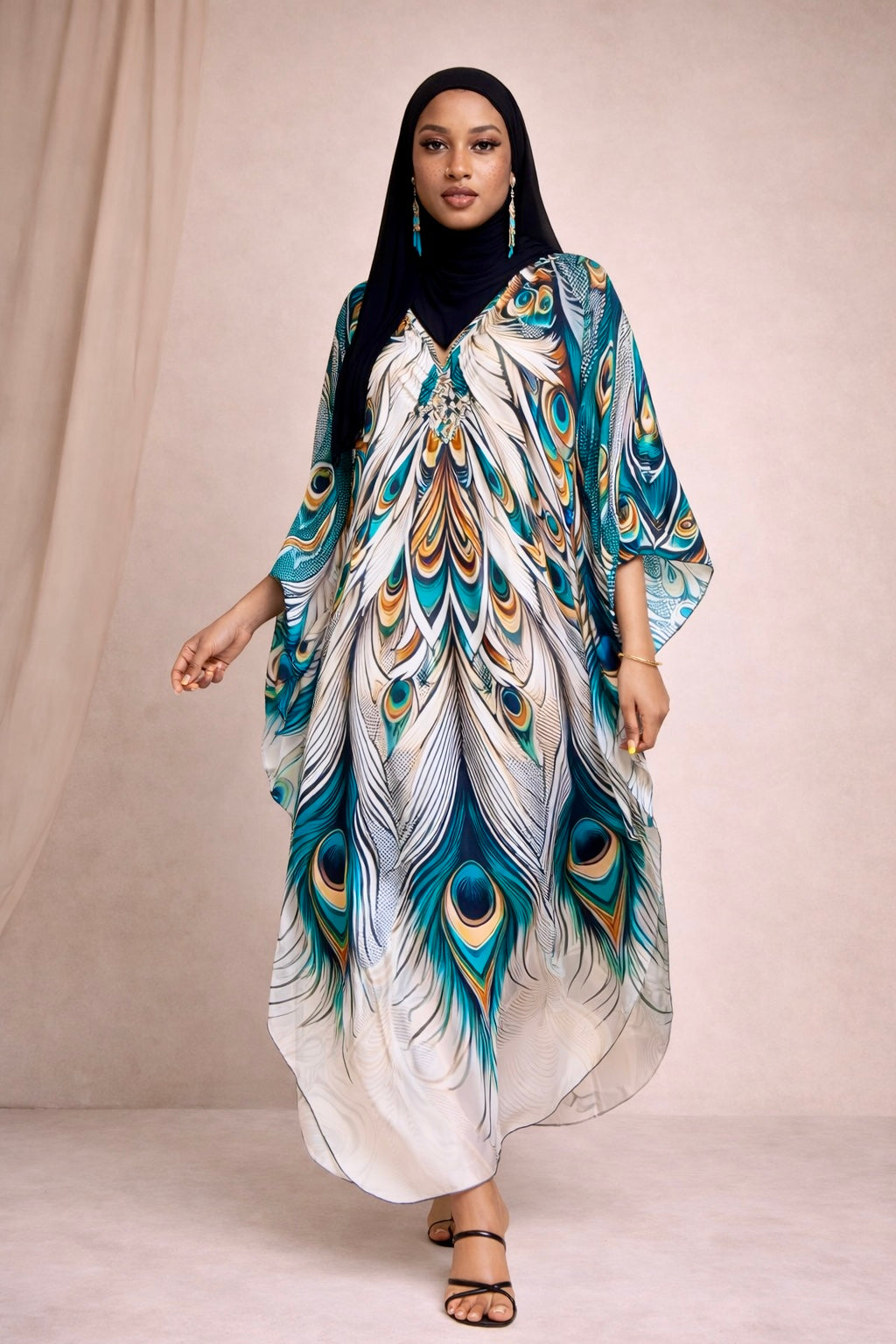 Peacock Feather Kaftan