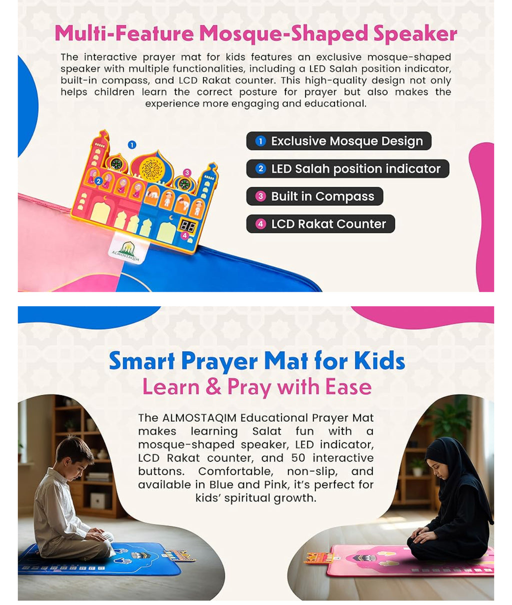 Electronic Islamic Prayer Mat for kids
