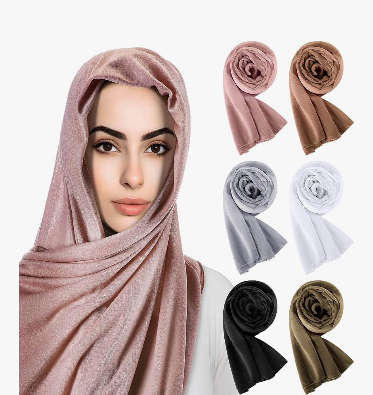 Hijab Scarves Muslim Head Wraps Jersey Hijab Soft Long Scarf Wrap Cotton Shawl