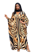 Mixed print kaftan