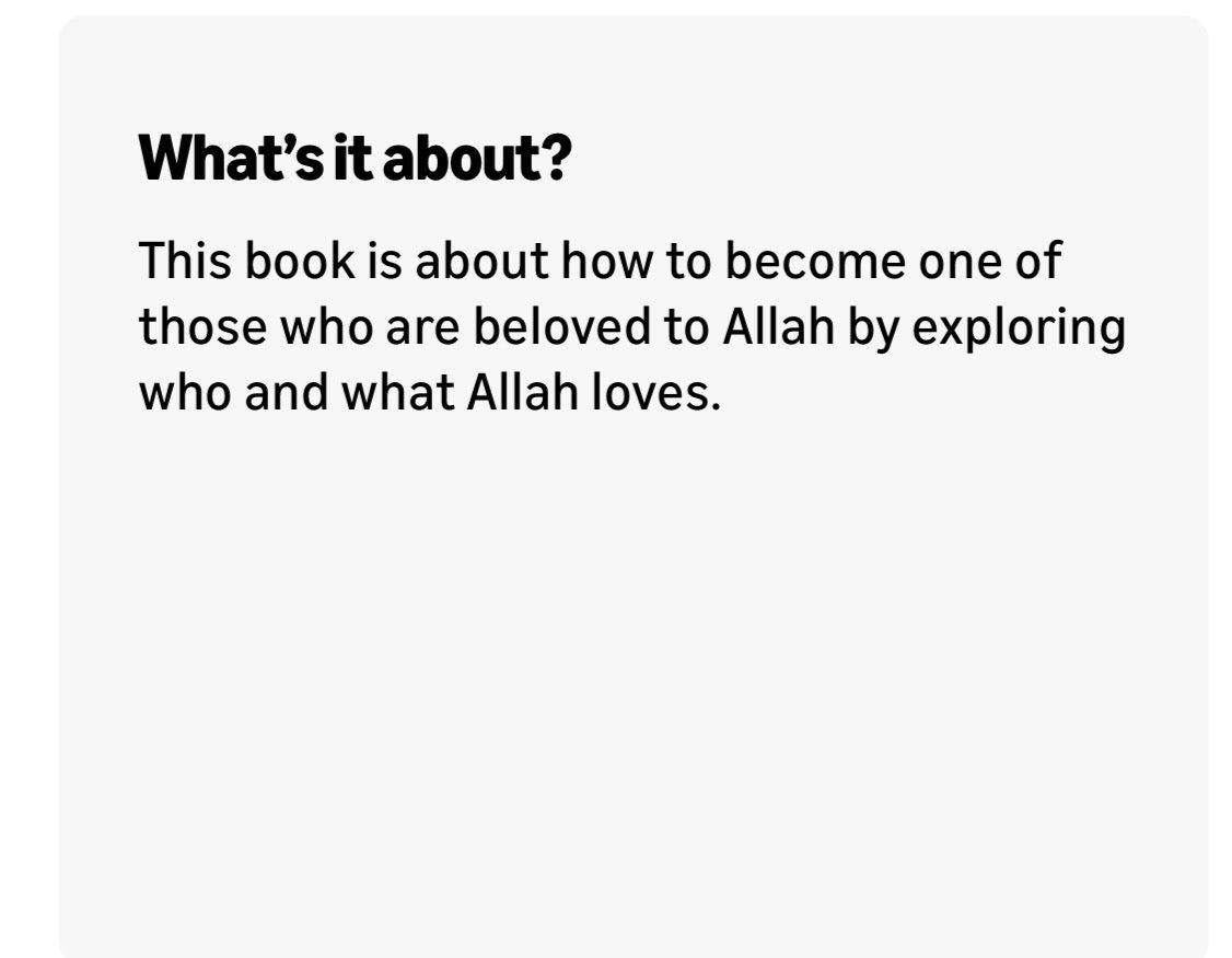 Allah loves…paperback book