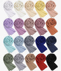 Mepase Solid Color Chiffon Hijab Head Scarves, Hijab Chiffon Long Scarf Shawl Wrap, 20 Colors