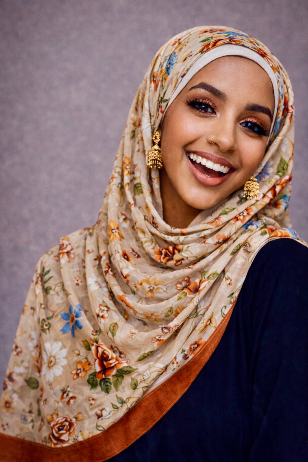 Fall flower hijab/scarf