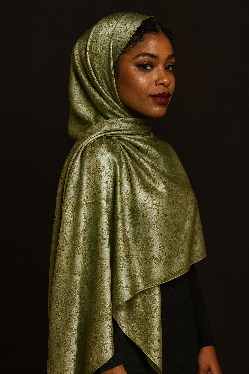 Hijab Scarf for Women – Long & Soft Hijab, Shawl, Head Scarf, Flower Shiny Jacquard Shawl – 29.5" x 72.8" (9 colors)