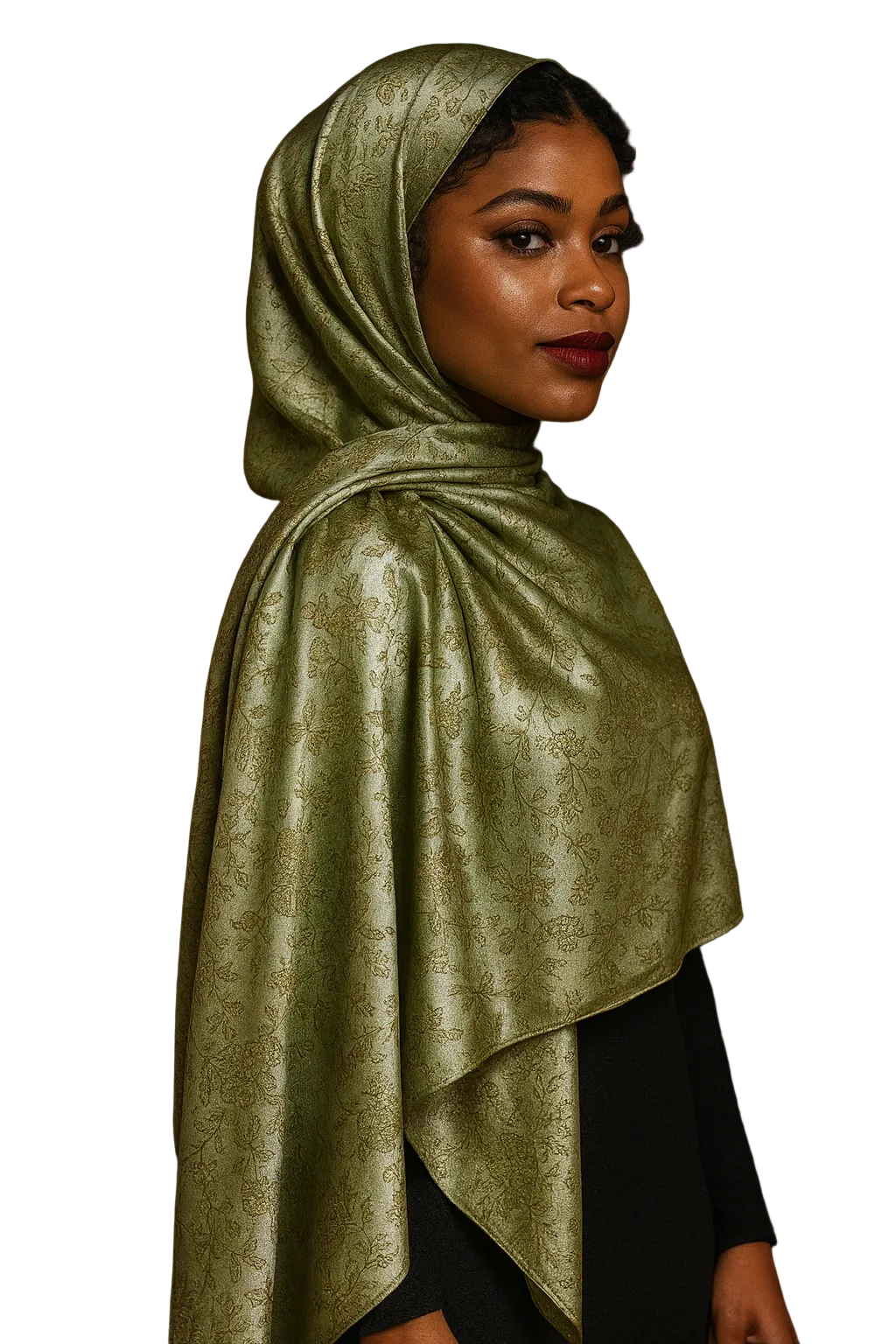 Hijab Scarf for Women – Long & Soft Hijab, Shawl, Head Scarf, Flower Shiny Jacquard Shawl – 29.5" x 72.8" (9 colors)