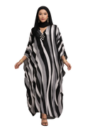 Black/grey/white kaftan
