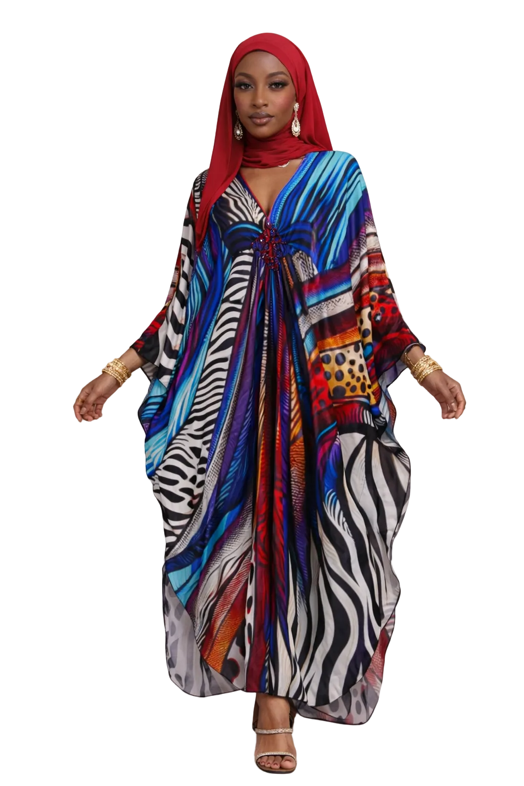 Zebra color radiance kaftan