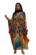Brilliant Peacock Kaftan