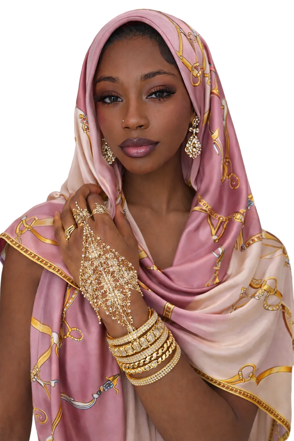 Pink lux scarf/hijab