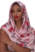 Powder floral beauty hijab/scarf